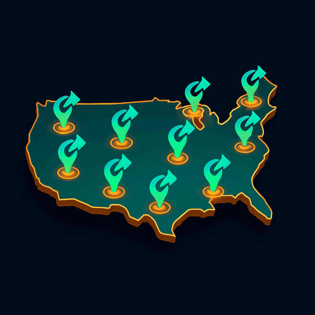 US map marker graphic from GeoPockets series